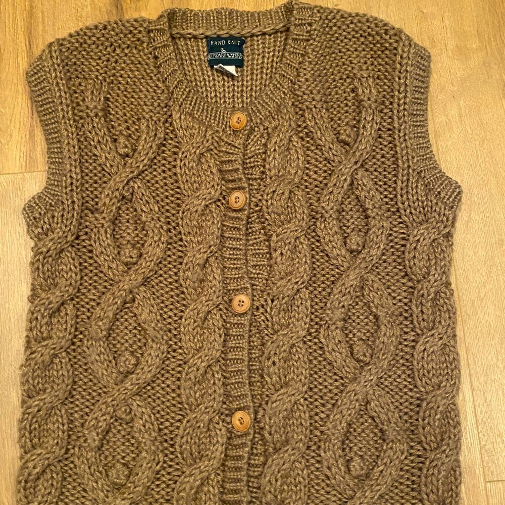 BOUNDARY WATERS CHUNKY HAND KNIT SWEATER VEST S M